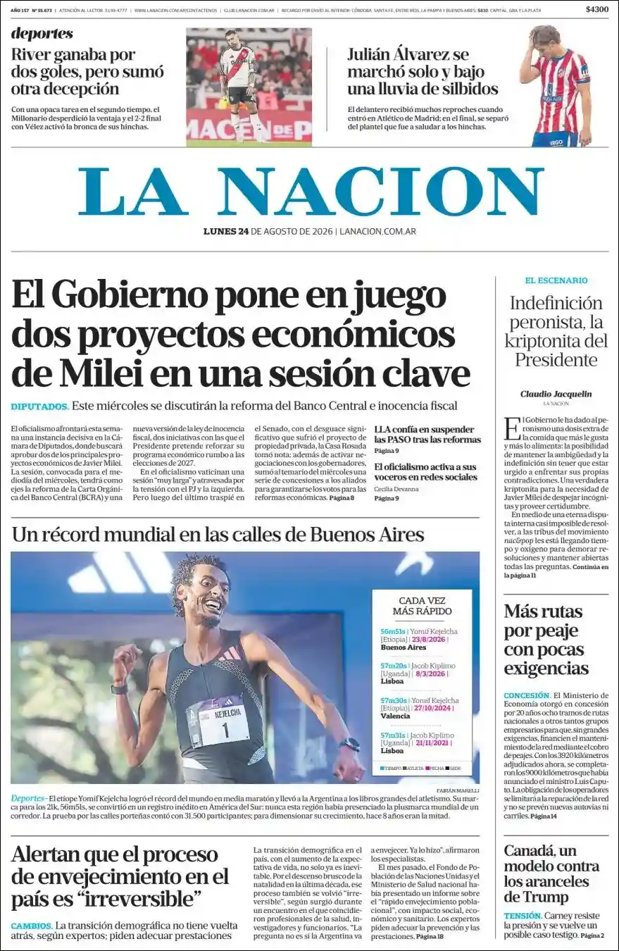 Estudios Max | CRISTAL 100.3 MHZ - Tapa del diario Nacion